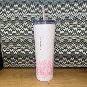 STARBUCKS CHERRY BLOSSOM SAKURA COLLECTION 2026 METAL COLD CUP WITH STRAW